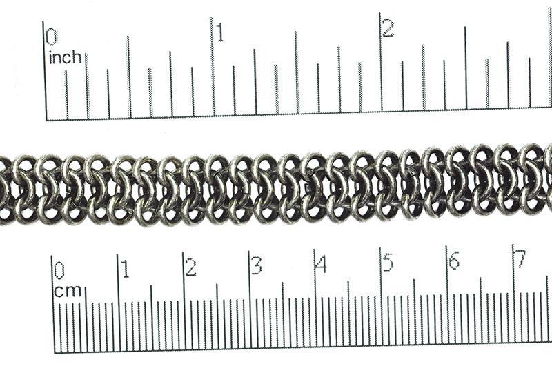11mm Medieval Round Chainmail Chain - Made of Brass - Sold by the Foot - Ch-303