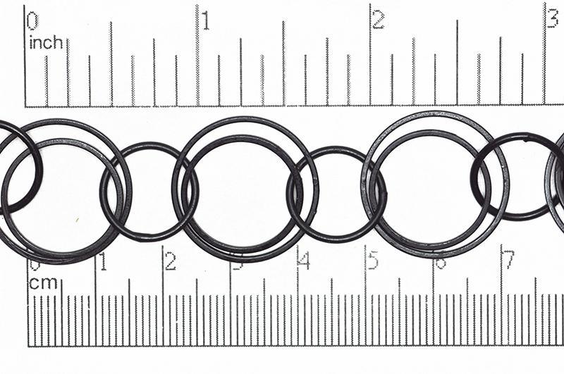 14mm, 18mm, 22mm Circles Multiple Soldered Link Specialty Chain Sold by The Foot - CH 863
