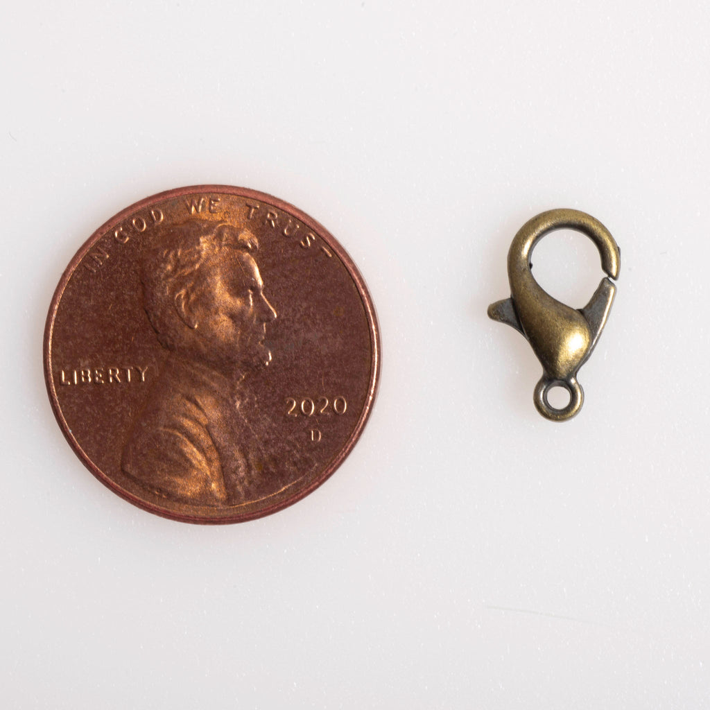 12mm x 6mm Zinc Lobster Claw Clasp - Sold by the Gross - Available in 5 Finishes - C802