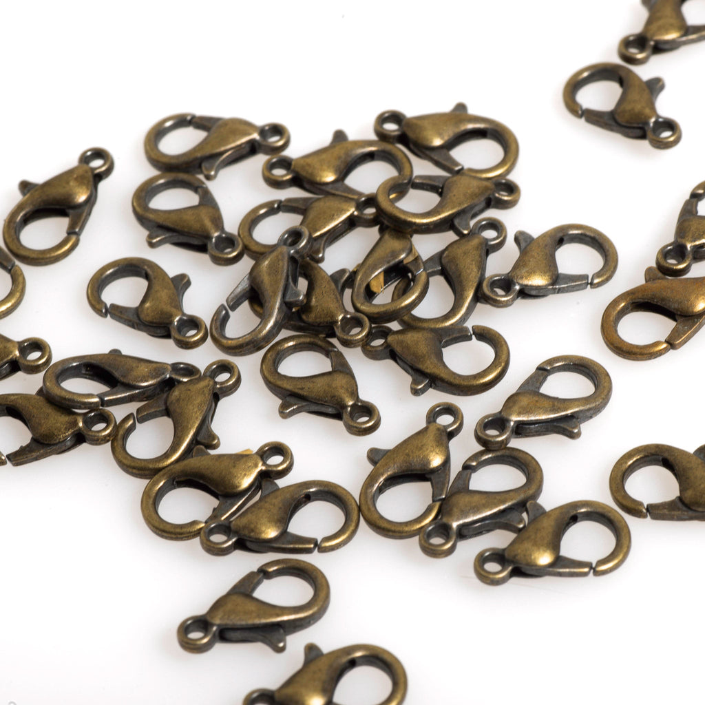 12mm x 6mm Zinc Lobster Claw Clasp - Sold by the Gross - Available in 5 Finishes - C802