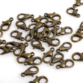 12mm x 6mm Zinc Lobster Claw Clasp - Sold by the Gross - Available in 5 Finishes - C802