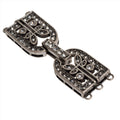 35.5mm x 11mm Framed Sprout Pavé Crystal Buckle Clasp - Made of Brass - Sold Individually - CL/39