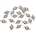 Permanent Jewelry Gold Connectors with CZ Crystals - 6mm - Available in Silver & Gold - Sold Individually - CONN6SS