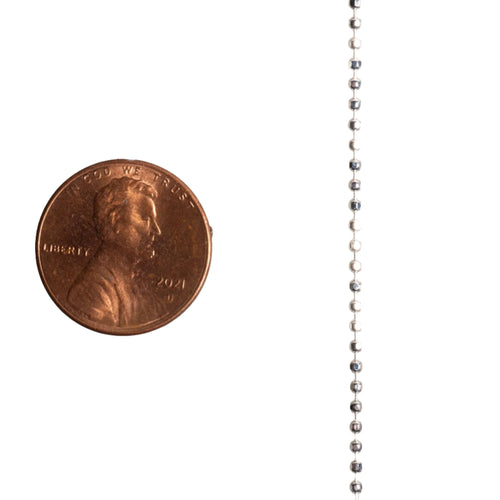1.5mm Diamond Cut Ball Chain Sold by The Foot - CH 853
