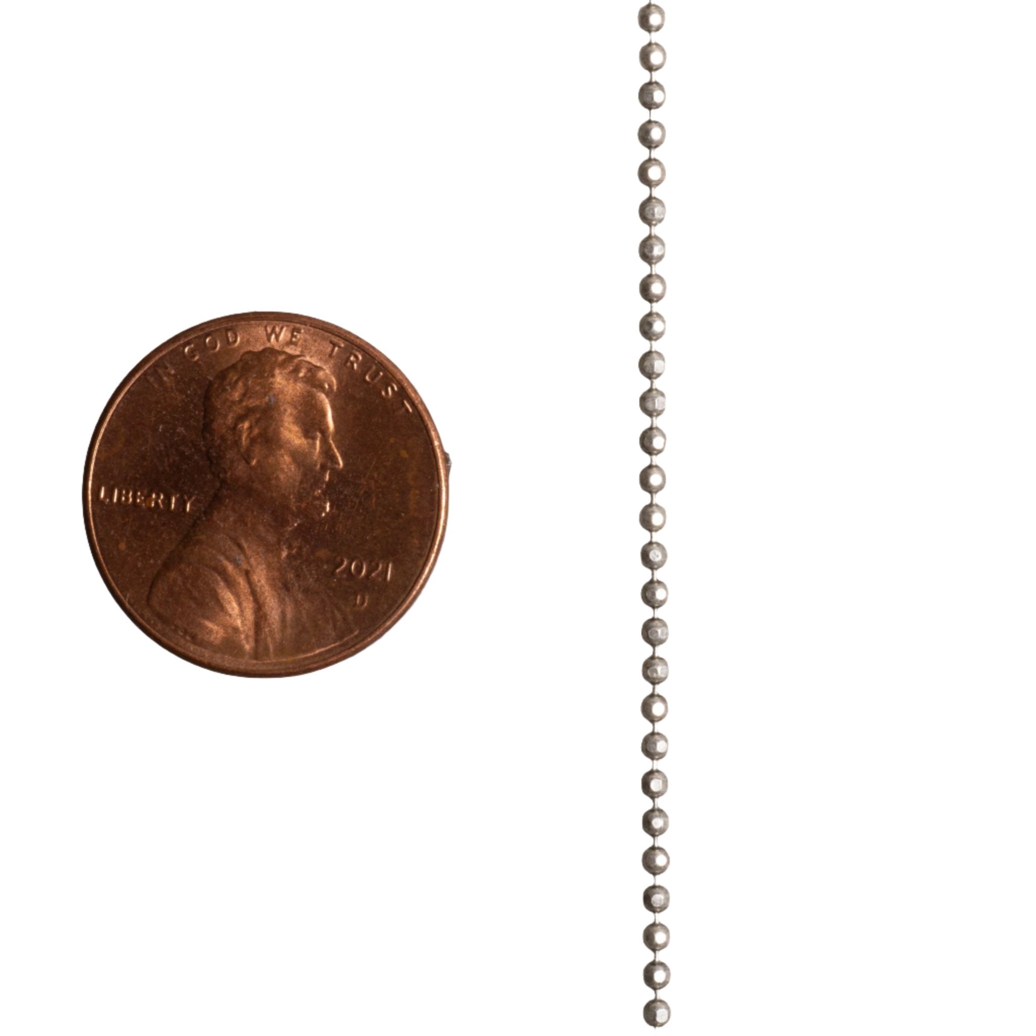 1.5mm Diamond Cut Ball Chain Sold by The Foot - CH 853