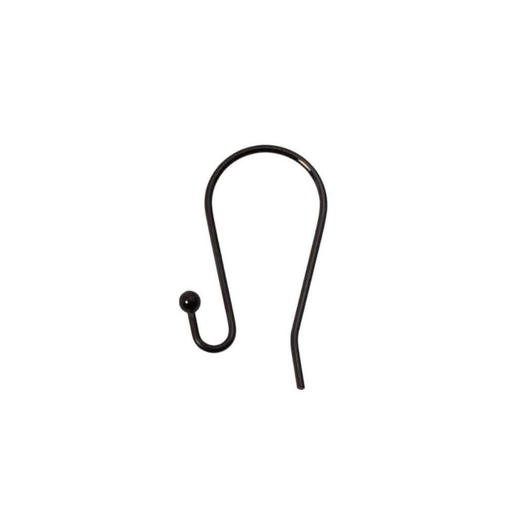 Ear Wire Kidney Shape with 2mm Ball - Hypoallergenic - Sold by Dozen EW5014