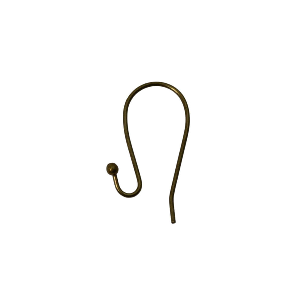 Ear Wire Kidney Shape with 2mm Ball - Hypoallergenic - Sold by Dozen EW5014