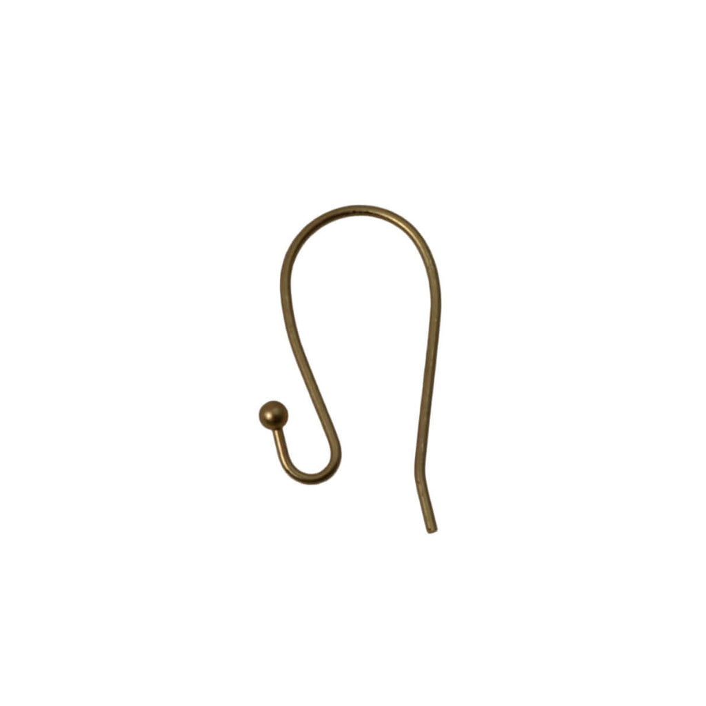 Ear Wire Kidney Shape with 2mm Ball - Hypoallergenic - Sold by Dozen EW5014
