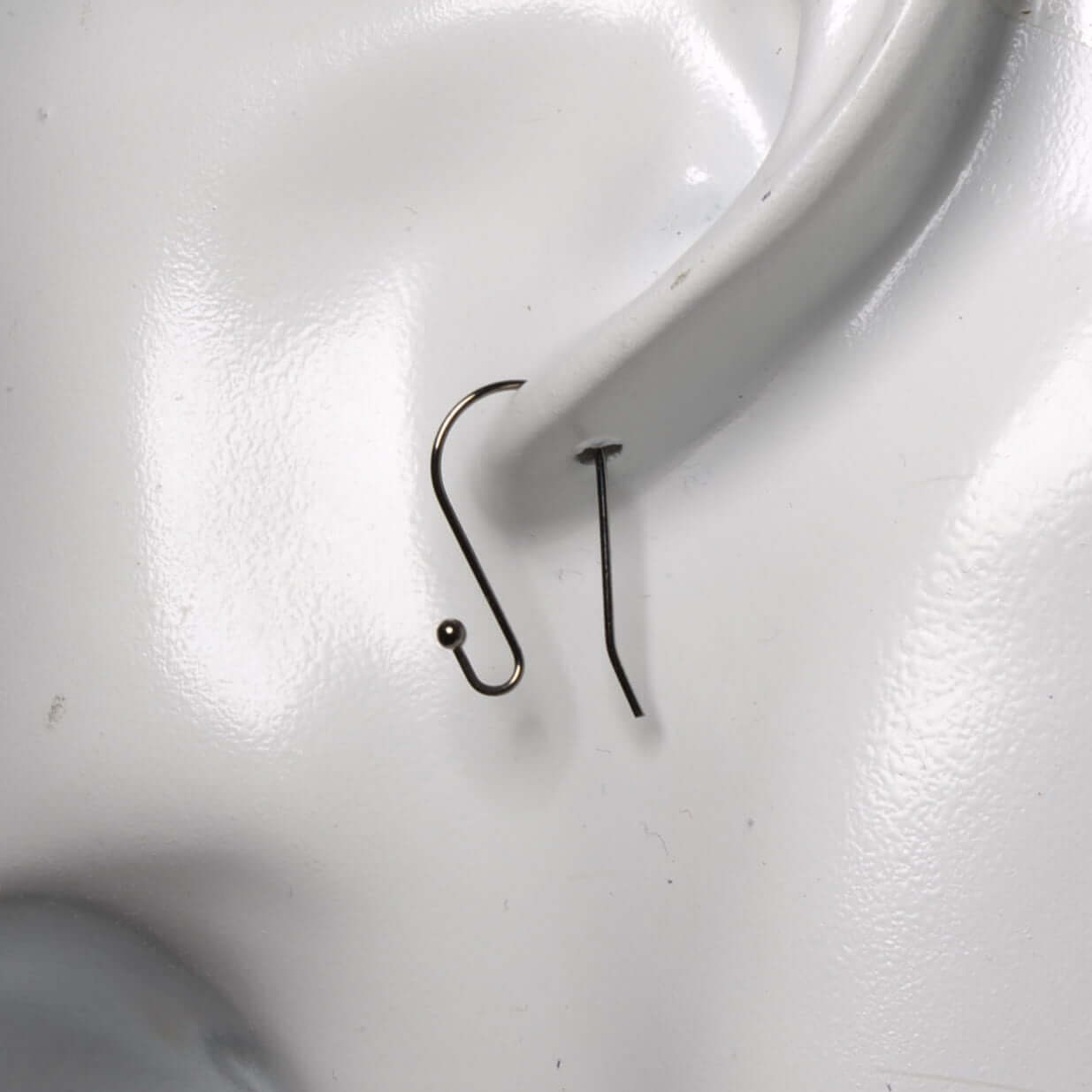 Ear Wire Kidney Shape with 2mm Ball - Hypoallergenic - Sold by Dozen EW5014