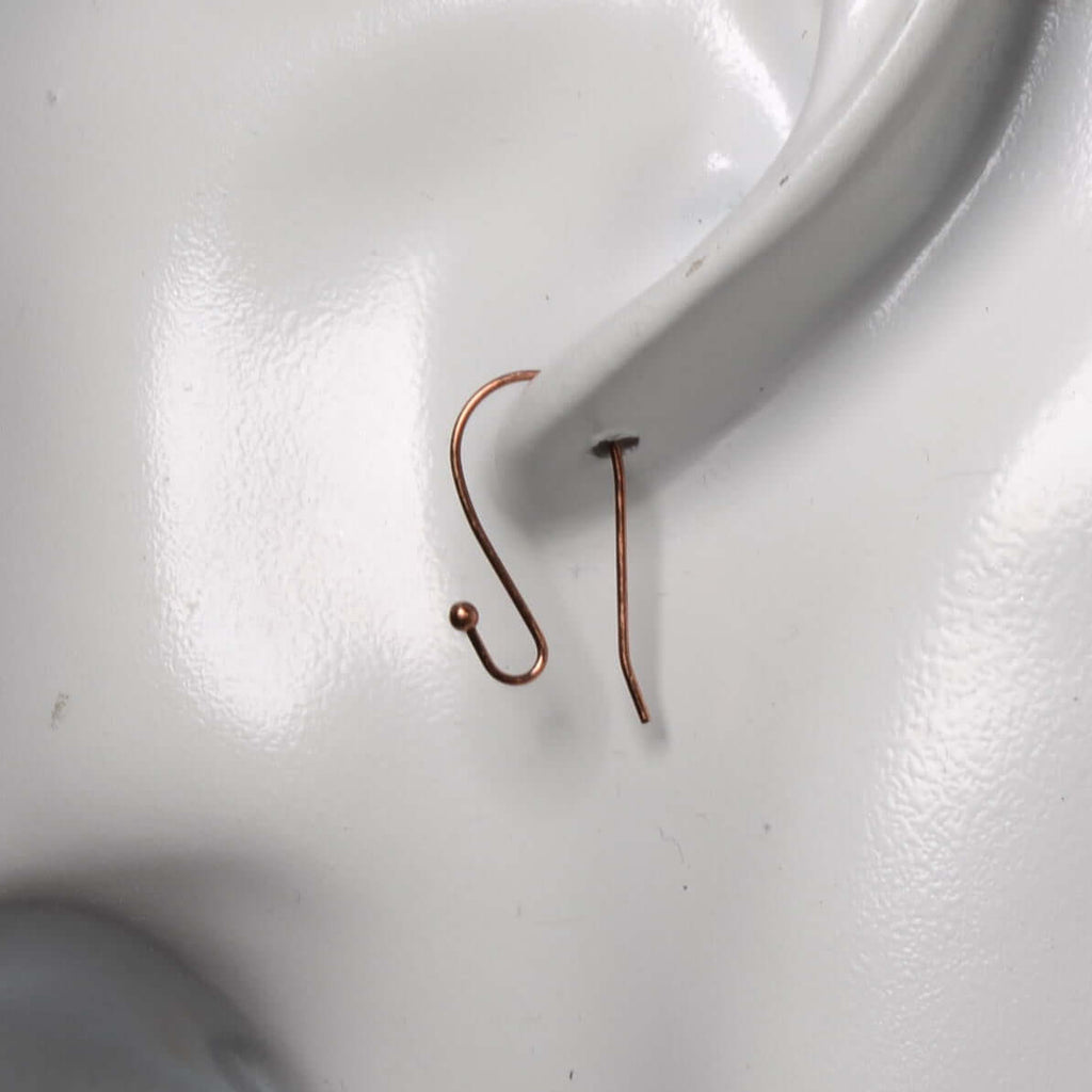 Ear Wire Kidney Shape with 2mm Ball - Hypoallergenic - Sold by Dozen EW5014
