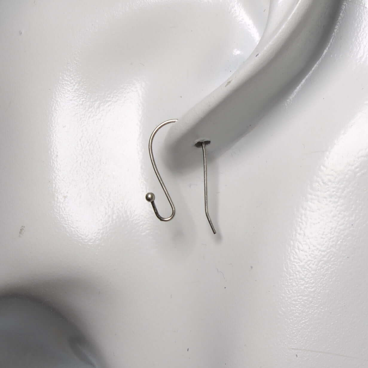 Ear Wire Kidney Shape with 2mm Ball - Hypoallergenic - Sold by Dozen EW5014