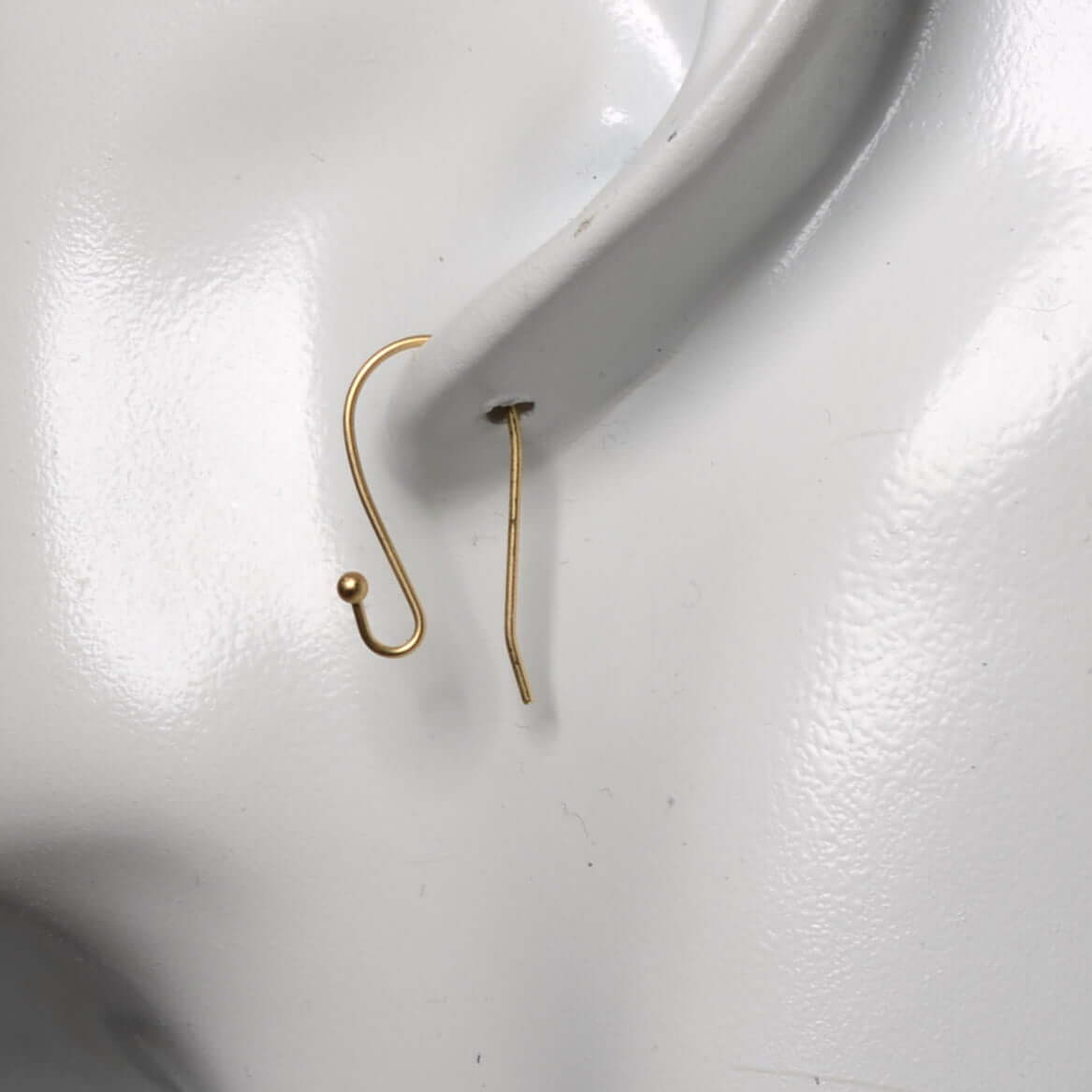 Ear Wire Kidney Shape with 2mm Ball - Hypoallergenic - Sold by Dozen EW5014