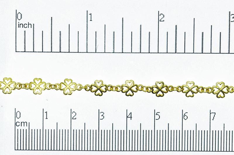 10.3mm x 5.8mm Clover Chain Specialty Chain Sold by The Foot - CH 1118