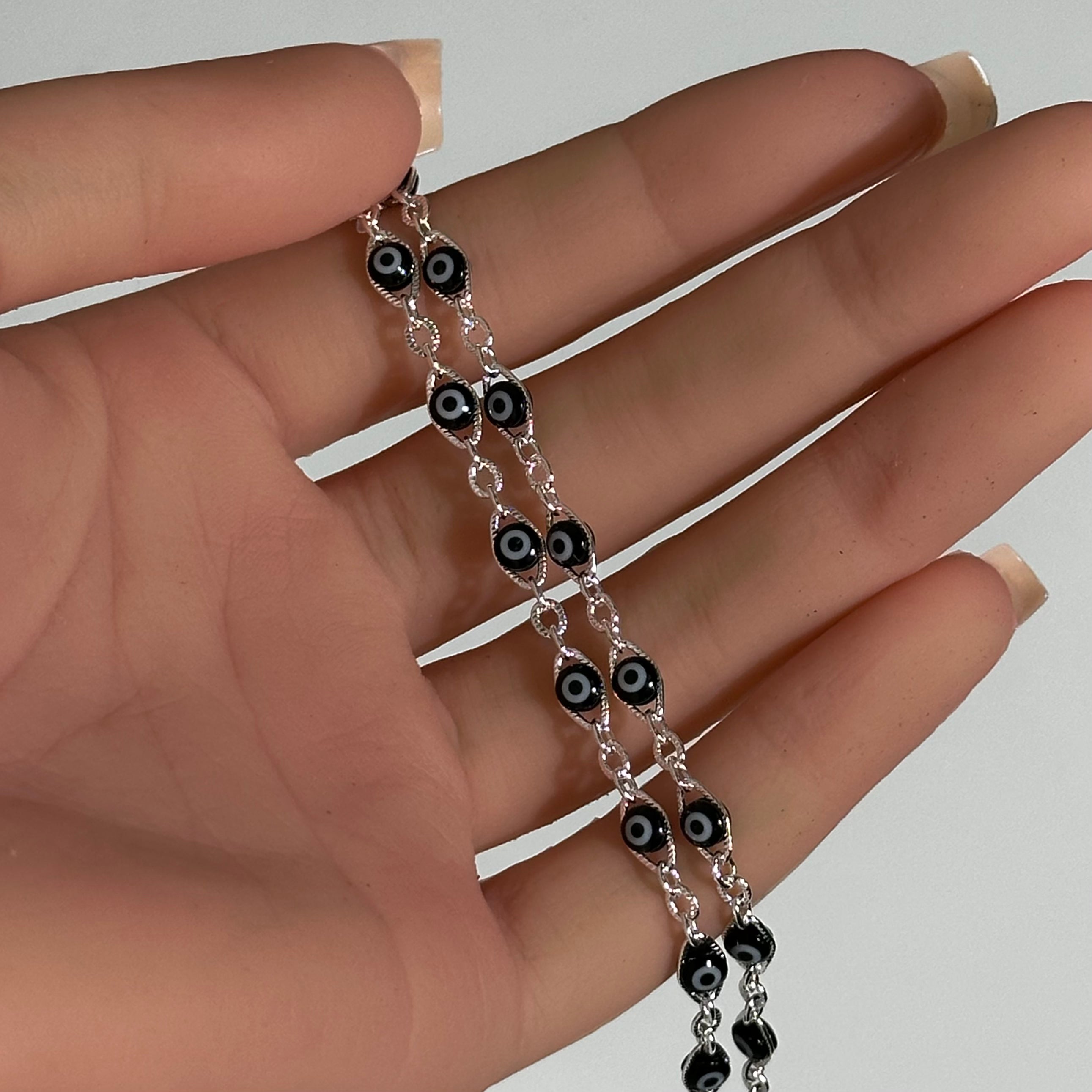 Evil Eye Specialty Chain multiple Finishes Available measures 7mm x 4.5mm sold by the Foot - CH 895