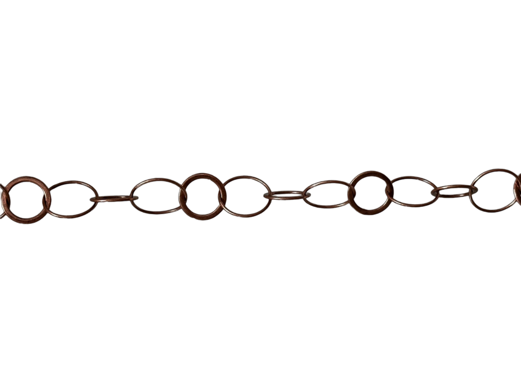 Round Cable Chain with 12mm and 18mm Links available in Multiple Colors sold by the Foot - CH 2612