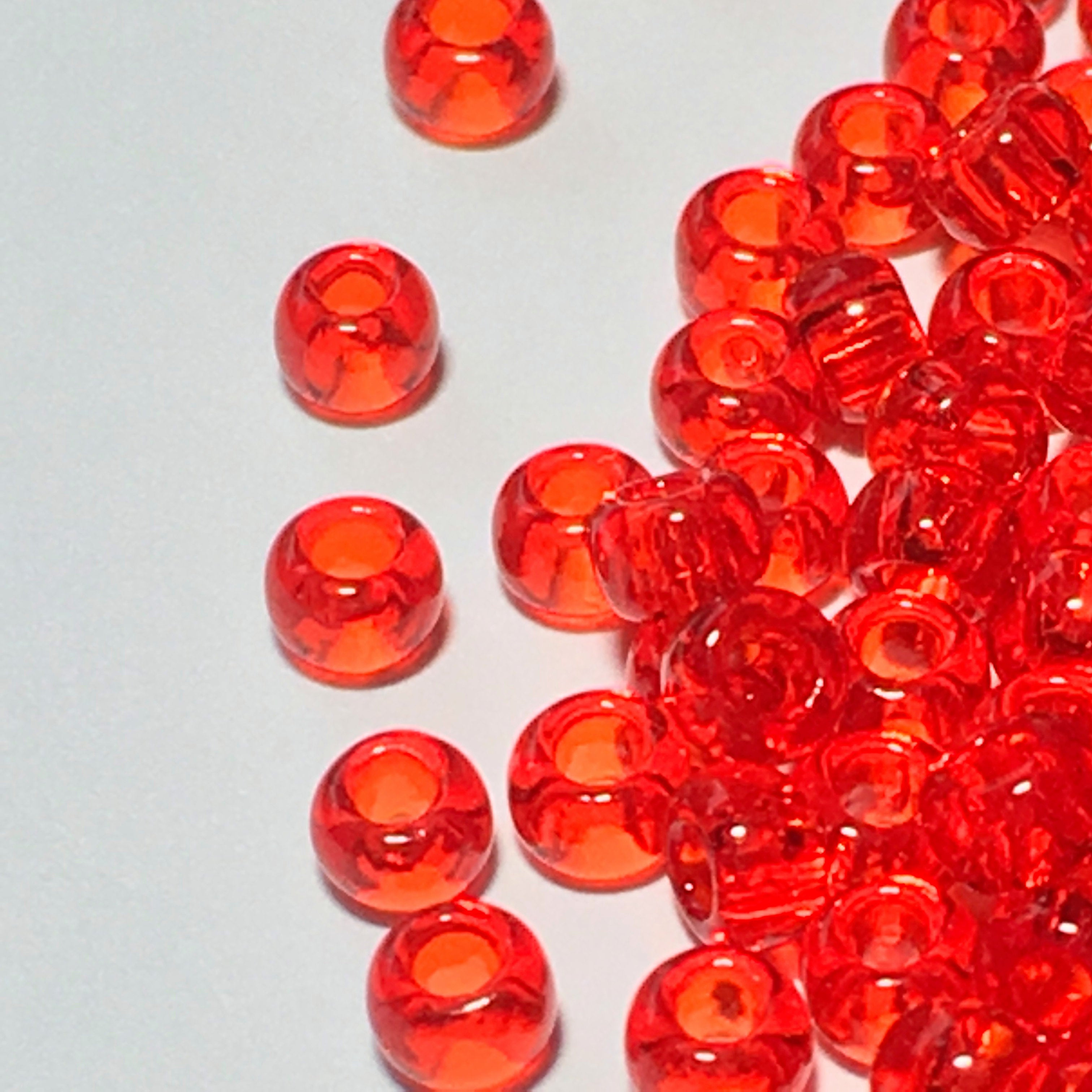 TOHO TR-08-5B   8/0 Transparent Ruby Seed Beads, 5 or 10 Grams