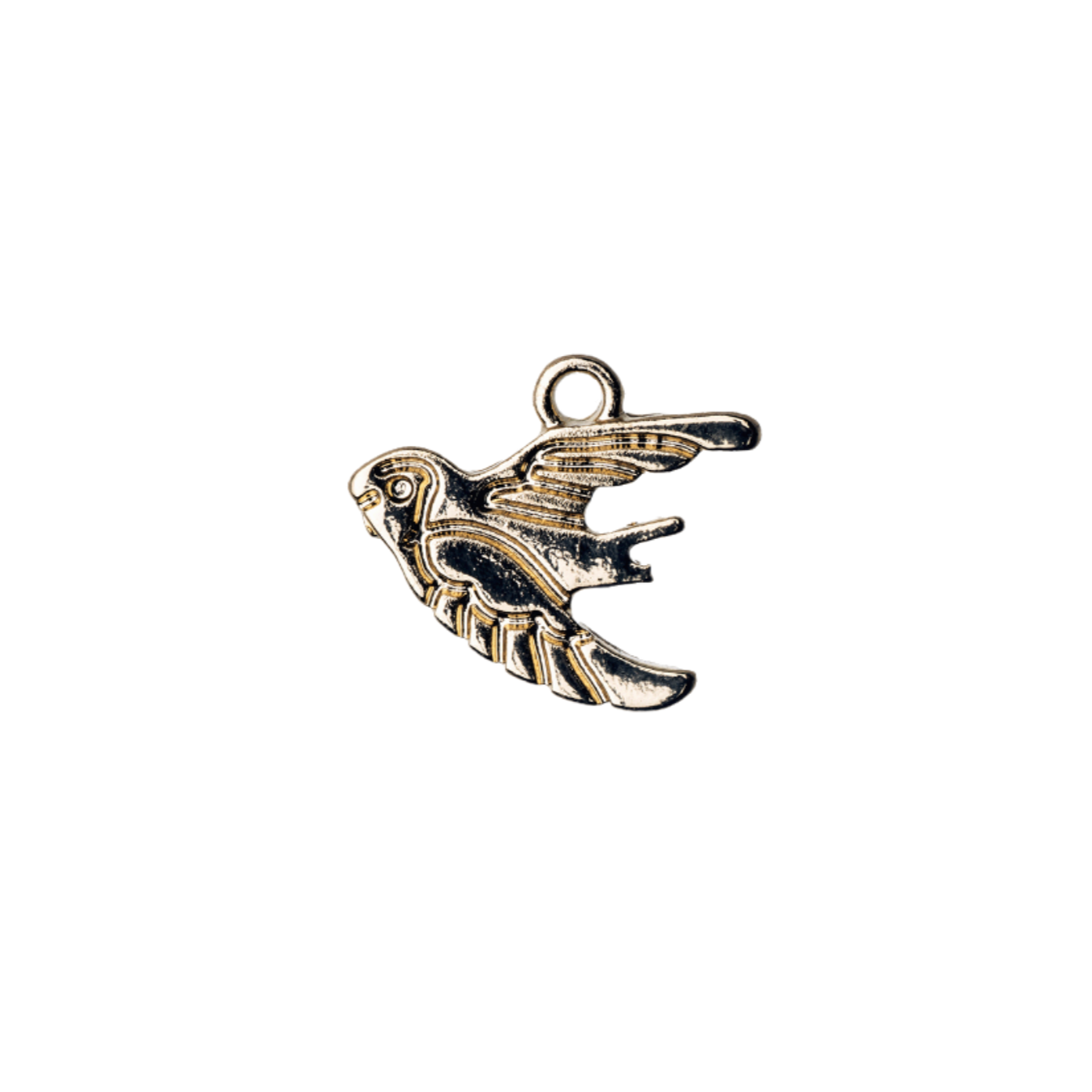 14.5mm x 11.75mm Swallow Bird Charm - Made of Plated Zinc - Sold Individually - K126