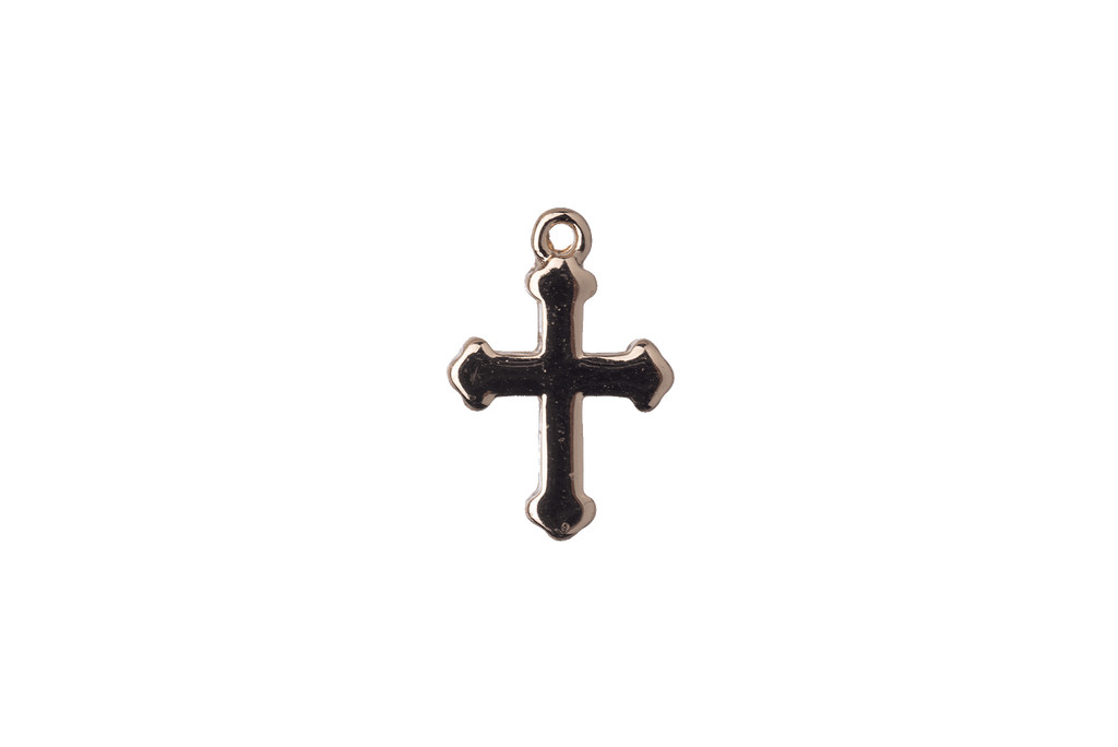 18.5mm x 12.5mm Religious Cross Charm - Made of plated zinc - Sold individually - K127