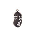 Woman's Face Charm Pendant 20mm x 10.5mm sold by the Piece - K133