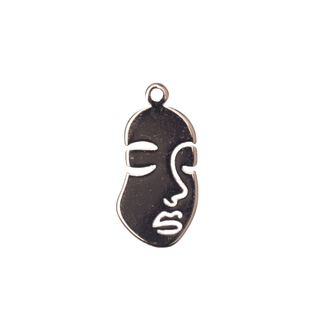 Woman's Face Charm Pendant 20mm x 10.5mm sold by the Piece - K133