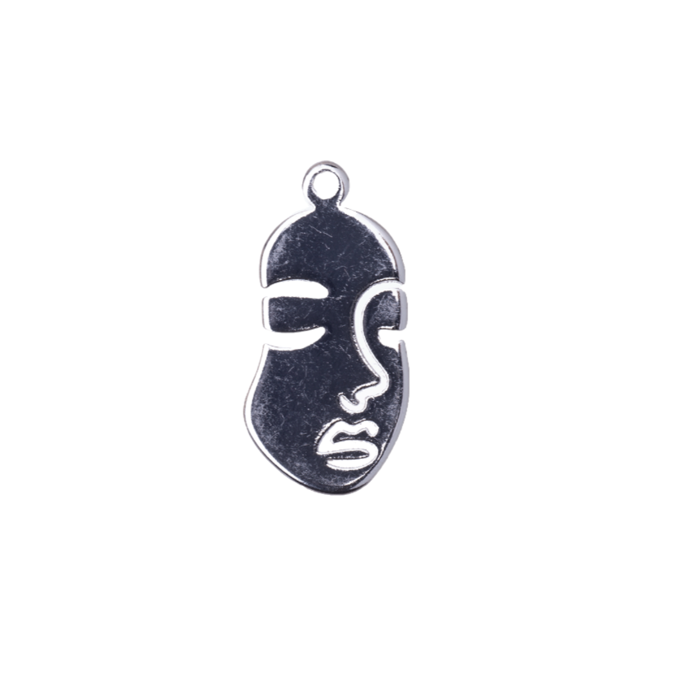 Woman's Face Charm Pendant 20mm x 10.5mm sold by the Piece - K133