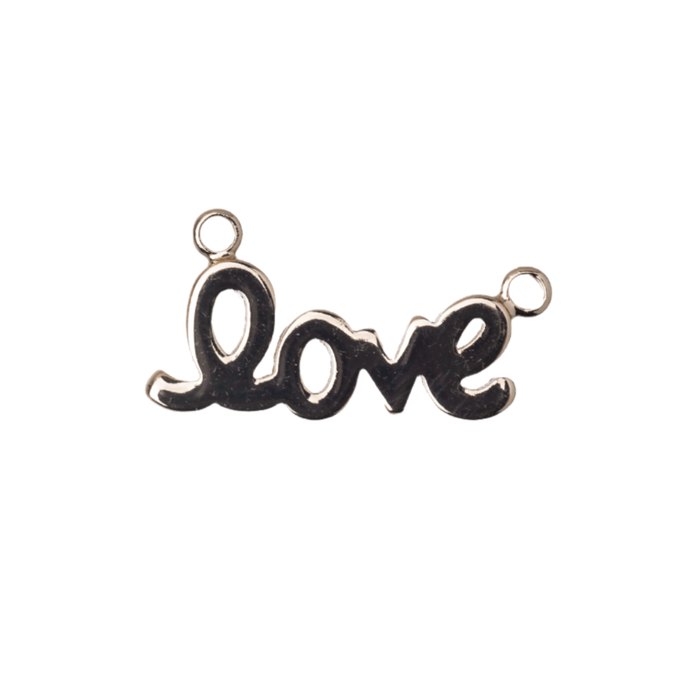 21mm x 8.75mm "LOVE" Charm - Made of Plated Brass - Sold Individually - K137