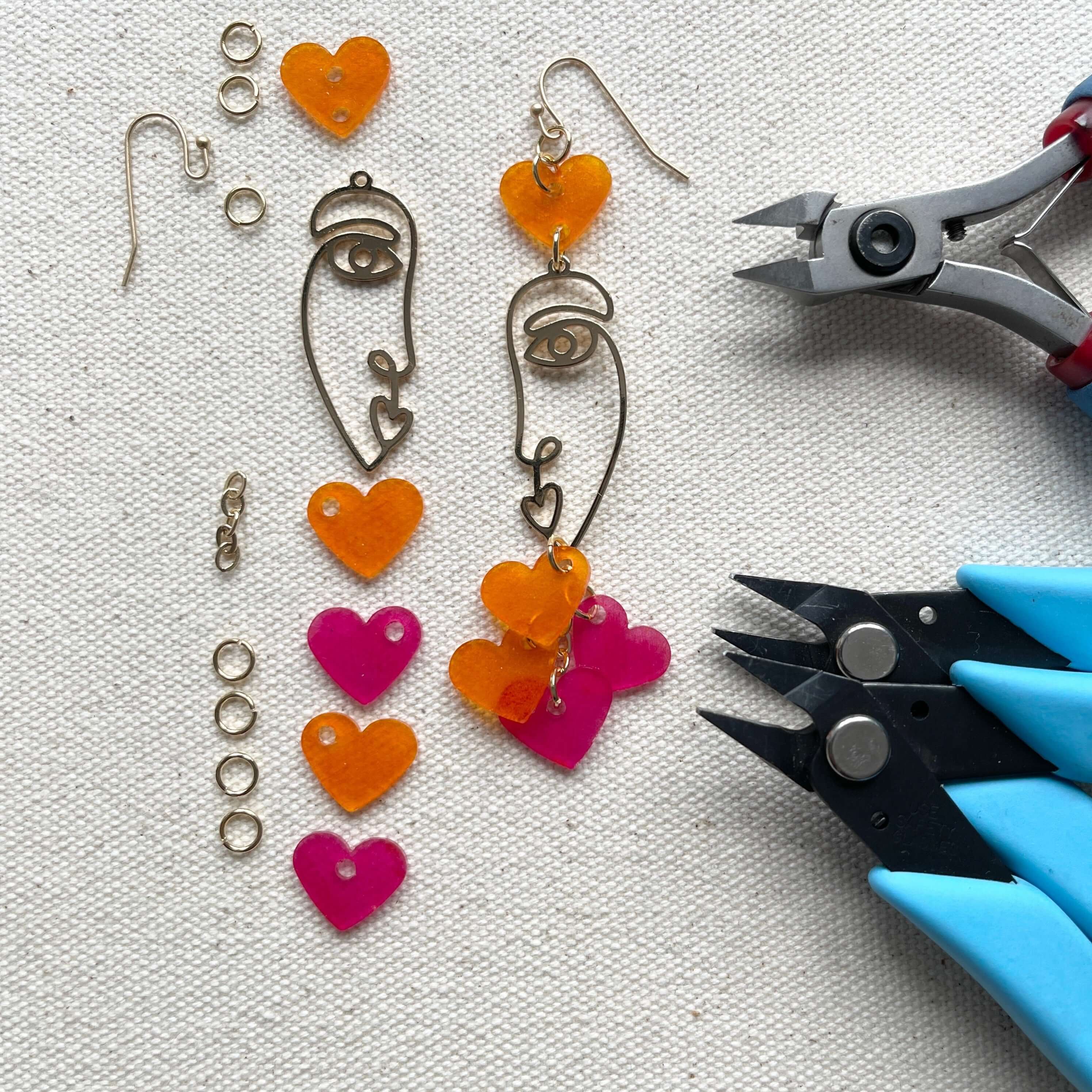 Wire Face Charm Pendant 40mm x 15mm sold by the Piece - K143