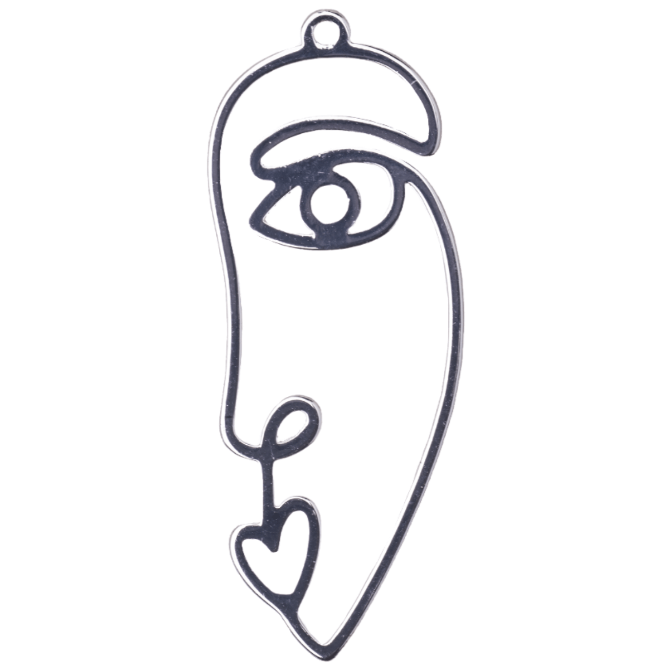 Wire Face Charm Pendant 40mm x 15mm sold by the Piece - K143