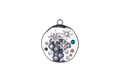20mm Inlaid Multicolor Crystal Star Constellation Charm - Made of Zinc - Silver and 18k Gold Finishes - Sold by the Piece - K164