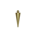 20mm Spike Charm - Available in Satin Hamilton Gold & Satin Rhodium Silver - Made with Brass - K60