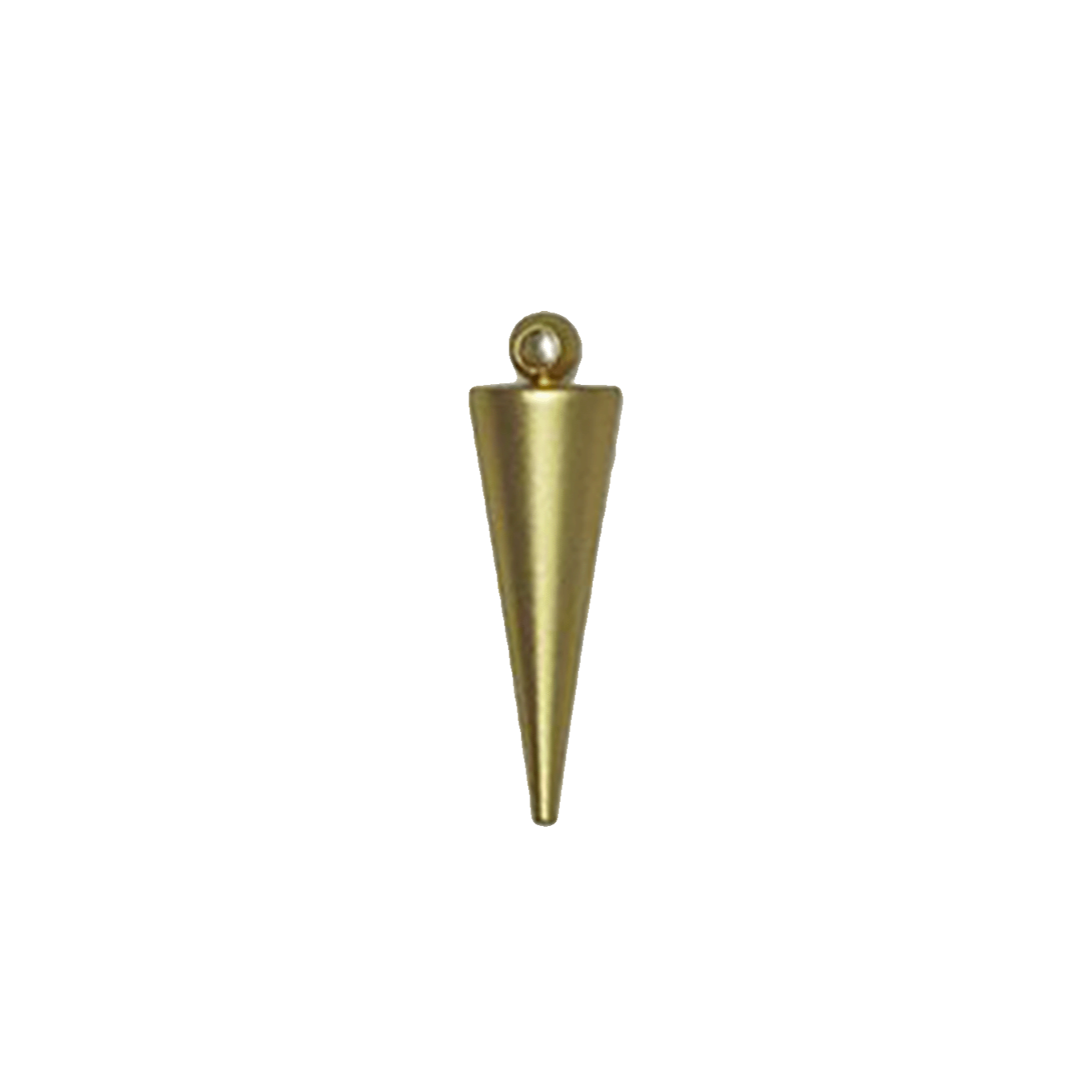 20mm Spike Charm - Available in Satin Hamilton Gold & Satin Rhodium Silver - Made with Brass - K60