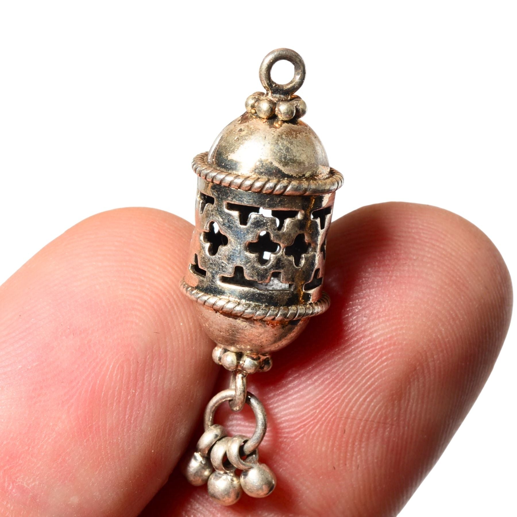 Sterling Silver Ornate Dangle Charm – 35mm