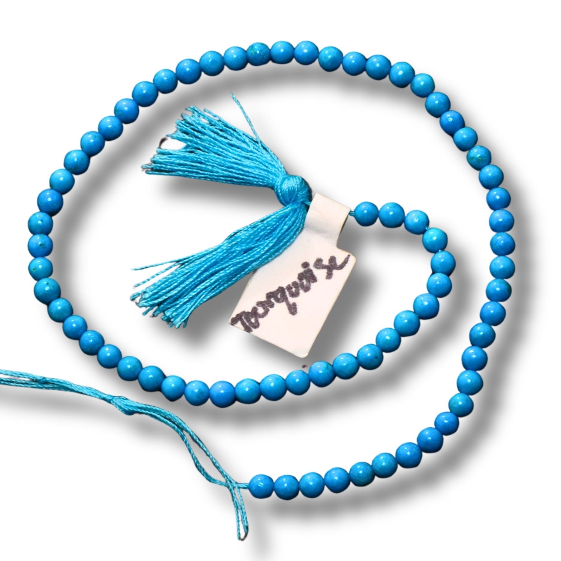 Turquoise Round Beads – 3mm – Treatment Unknown – Full Strand