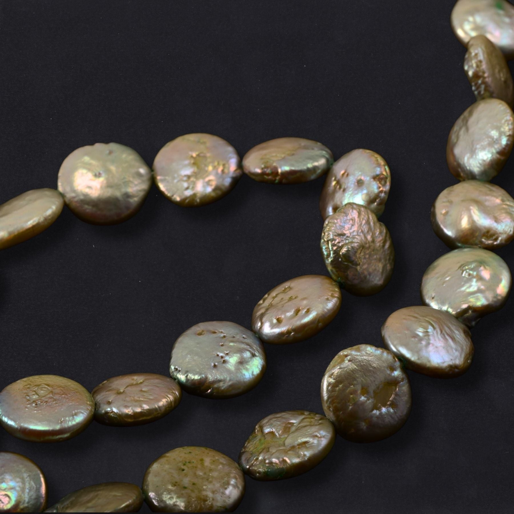 Large Coin Freshwater Pearls – Approx. 12mm – Full Strand