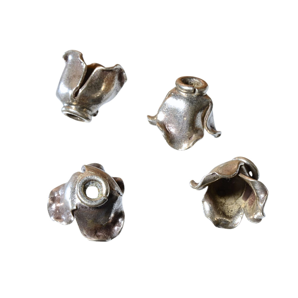 Sterling Silver Flower Bead Cap – Vintage .925 Silver (10mm)