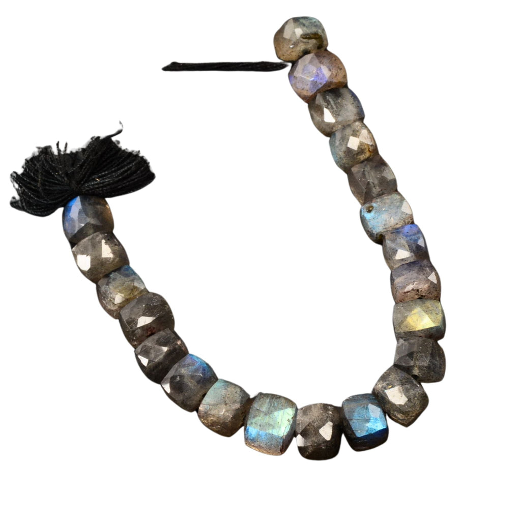 Labradorite Cube Beads – Faceted – Approx. 6mm – Full Strand