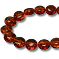 Pressed Amber Round Beads – Approx. 10mm – Full Strand