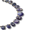 Natural Tanzanite Faceted Drop Beads – One-of-a-Kind Designer Strand