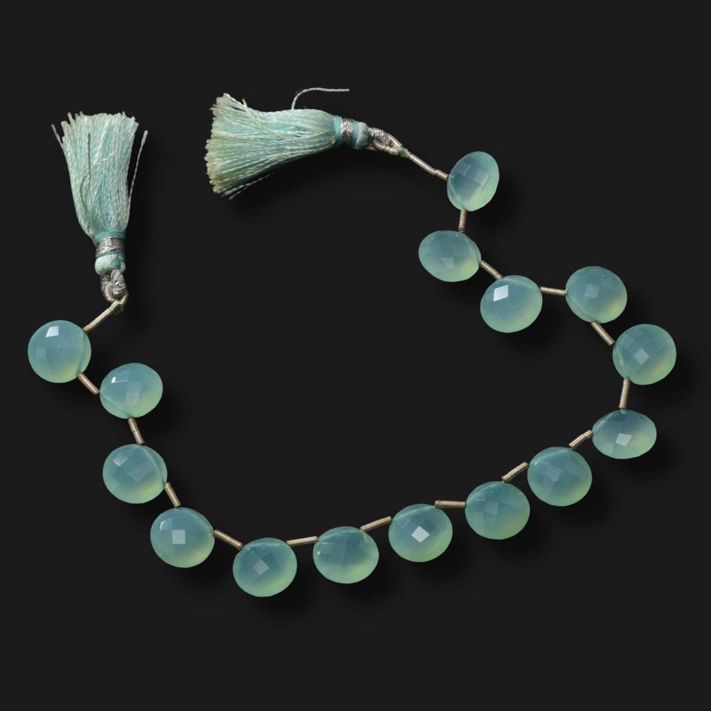 Peruvian Chalcedony Faceted Freeform 10mm Beads – Designer Strand