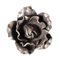 Sterling Silver Sculpted Rose Pendant – Vintage .925 Silver (22mm)