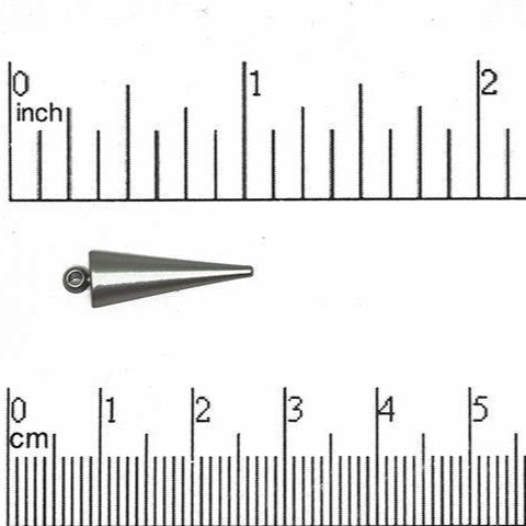 20mm Spike Charm - Available in Satin Hamilton Gold & Satin Rhodium Silver - Made with Brass - K60
