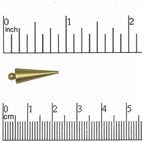 20mm Spike Charm - Available in Satin Hamilton Gold & Satin Rhodium Silver - Made with Brass - K60