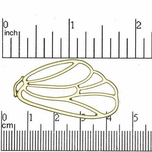 40mm x 22mm Butterfly Wing Connector Pendant - Made of Pewter - Satin Rhodium Silver and Satin Hamilton Gold - Sold by the Piece - K26