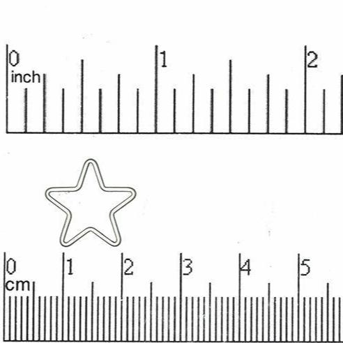 14mm Star Charm Pendant - Made of Brass - Satin Rhodium Silver and Satin Hamilton Gold Finishes - Sold by the Piece - K31