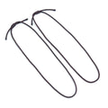 Two dark adjustable cord necklaces with sliding knot closures on a white background