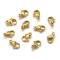 Lobster Clasp Size Small - Non Tarnish Gold 12mm x 7mm - Per Piece C102SS/G
