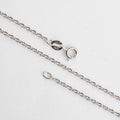 1.5mm sterling silver cable chain with spring ring clasp and Italy S925 tag