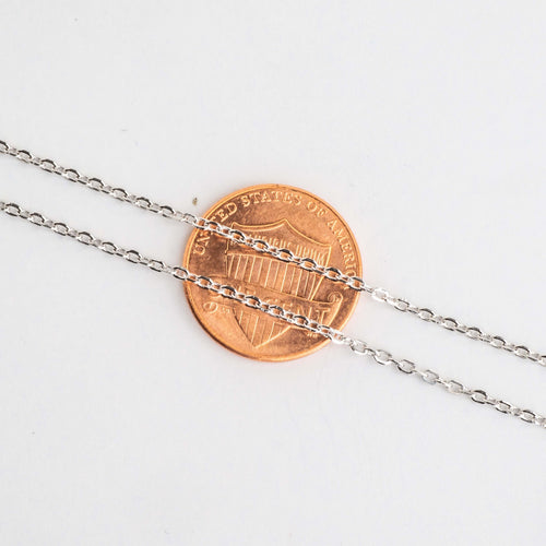 1.5mm Cable Chain Sterling Silver Necklace