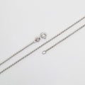 Sterling silver rolo chain necklace with spring ring clasp and stamped Italy S925 tag