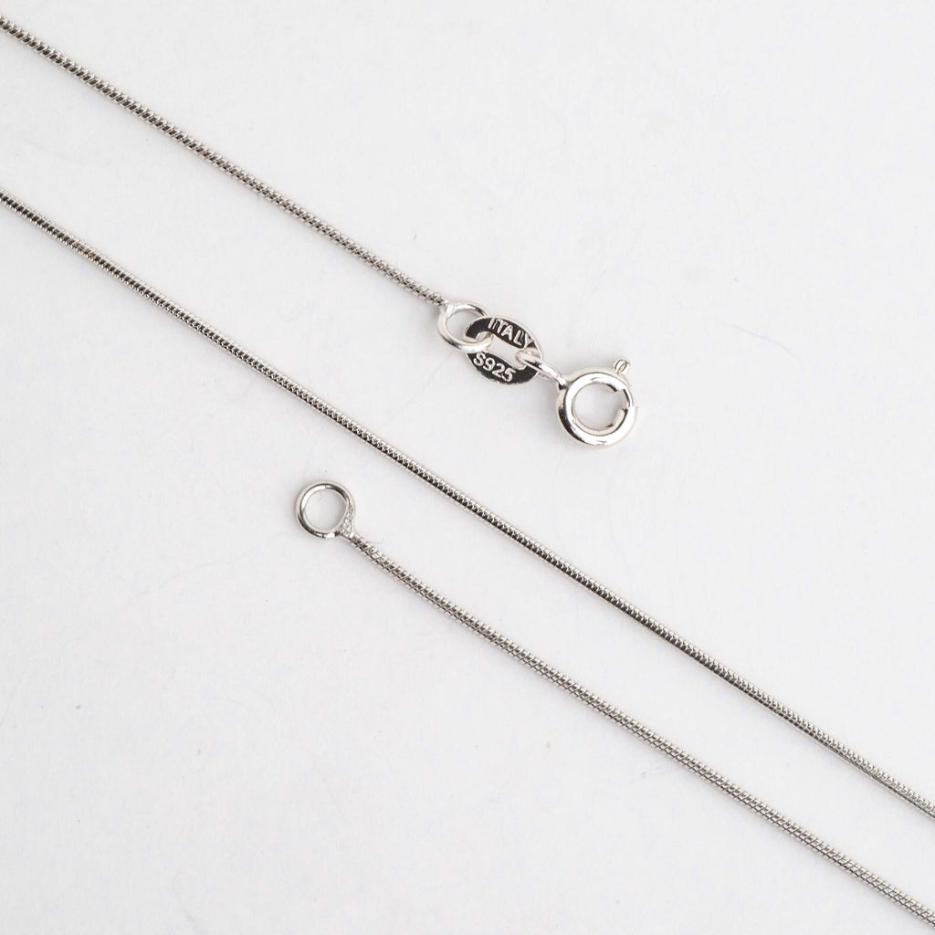 Snake Chain Sterling Silver Necklace - 3 Sizes - Made in Italy